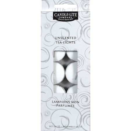 Candle-Lite Candle-Lite White Unscented Scent Tea Light Candle 4542595